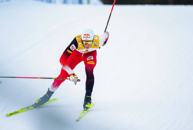 Johannes Lamparter behält das gelbe Trikot.