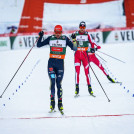 Johannes Rydzek freut sich über Platz 5.