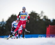 Mario Seidl konnte Jarl Riiber nicht lange hinter sich halten.