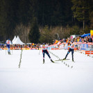 Zielsprint zwischen Joergen Graabak und Vinzenz Geiger, mit dem besseren Ende für den Norweger.