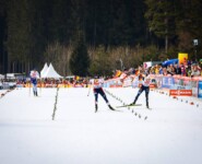 Zielsprint zwischen Joergen Graabak und Vinzenz Geiger, mit dem besseren Ende für den Norweger.