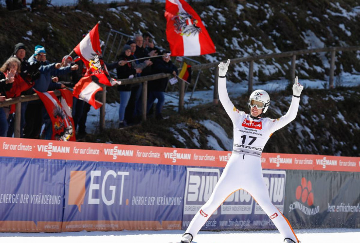 Lukas Klapfer bei seinem letzten Sprung