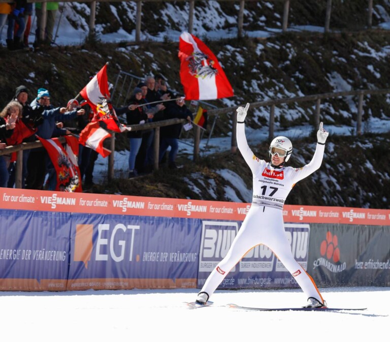 Lukas Klapfer bei seinem letzten Sprung