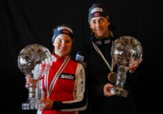 Die Gesamtsieger aus Norwegen: Gyda Westvold Hansen und Jarl Magnus Riiber.