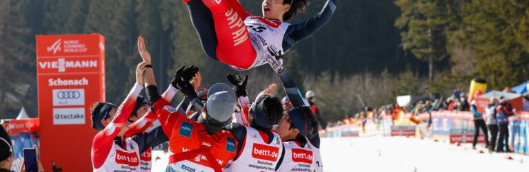 Team Japan verabschiedet Hideaki Nagai (oben).