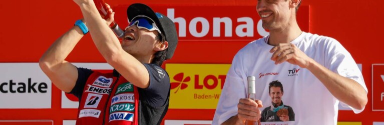 Hideaki Nagai und Lukas Klapfer wurden gebührend verabschiedet.