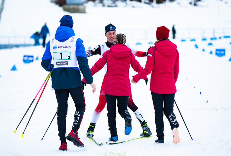 Die Sieger aus Österreich: Samuel Lev, Severin Reiter, Lisa Hirner, Annalena Slamik (l-r)