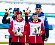 Die Sieger aus Österreich: Severin Reiter, Lisa Hirner, Annalena Slamik, Samuel Lev (l-r)