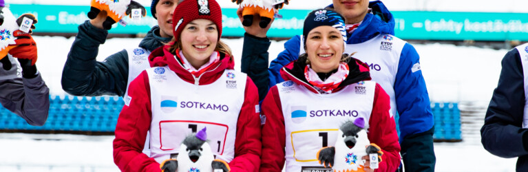 Die Sieger aus Österreich: Severin Reiter, Lisa Hirner, Annalena Slamik, Samuel Lev (l-r)
