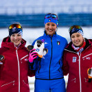 Die Medaillengewinnerinnen im Einzel: Lisa Hirner (AUT), Annika Sieff (ITA), Annalena Slamik (AUT) (l-r)