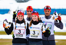 Silbermedaillengewinner Deutschland: Cindy Haasch, Tristan Sommerfeldt, Magdalena Burger, Benedikt Graebert (l-r)