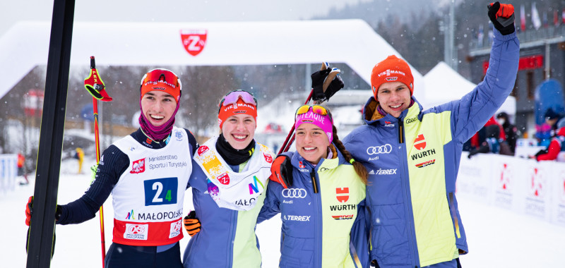 Das deutsche Mixed Team wird Junioren-Weltmeister in Zakopane.