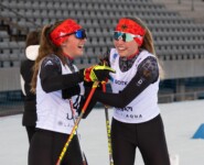Magdalena Burger (GER), Marie Naehring (GER) (l-r) nach dem Einzelrennen