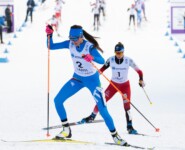 Annika Sieff (ITA) vor Annalena Slamik (AUT) beim Einzelrennen