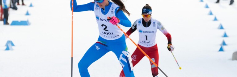 Annika Sieff (ITA) vor Annalena Slamik (AUT) beim Einzelrennen