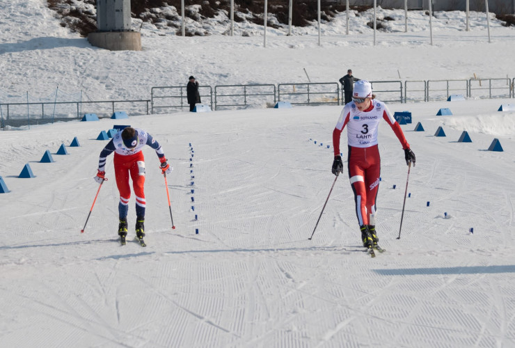 Zieleinlauf bei den Herren: Jiri Konvalinka (CZE), Eidar Johan Stroem (NOR) (l-r)