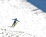 Jarl Magnus Riiber sprang 139 Meter.