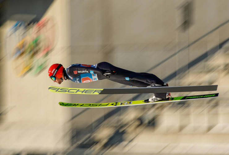 Johannes Rydzek zeigte starke Sprünge.