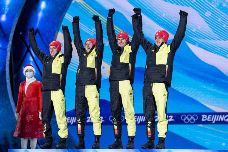 Manuel Faißt, Eric Frenzel, Vinzenz Geiger und Julian Schmid (l-r) stehen in der kommenden Saison im Olympiakader des DSV.