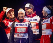 Team Österreich freut sich über Platz drei: Martin Fritz (AUT), Annalena Slamik (AUT), Philipp Orter (AUT), Lisa Hirner (AUT), (l-r).