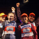 So sehen Sieger aus: Julian Schmid (GER), Jenny Nowak (GER), Nathalie Armbruster (GER), Johannes Rydzek (GER), (l-r).