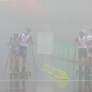 Die Wolken hingen tief auf dem Fichtelberg: Samuel Costa (ITA) und Julian Schmid (GER) (l-r) am Start.