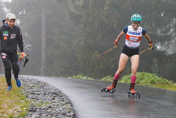 Ema Volavsek (SLO) lief die schnellste Laufzeit bei den Damen und konnte dabei noch lachen.