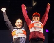 Starke Damen im deutschen Team: Jenny Nowak (GER), Nathalie Armbruster (GER), (l-r).