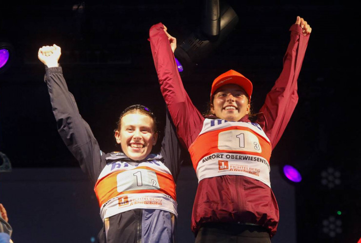 Starke Damen im deutschen Team: Jenny Nowak (GER), Nathalie Armbruster (GER), (l-r).