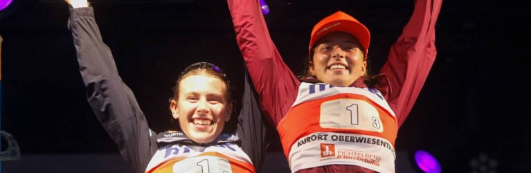 Starke Damen im deutschen Team: Jenny Nowak (GER), Nathalie Armbruster (GER), (l-r).