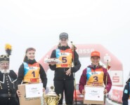 Die Siegerinnen bei den Damen: Minja Korhonen (FIN), Ema Volavsek (SLO), Nathalie Armbruster (GER), Jenny Nowak (GER), (l-r).