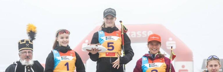 Die Siegerinnen bei den Damen: Minja Korhonen (FIN), Ema Volavsek (SLO), Nathalie Armbruster (GER), Jenny Nowak (GER), (l-r).