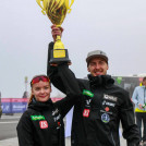 Erfolgreiche Finnen: Minja Korhonen (FIN) und Ilkka Herola (FIN), (l-r), standen als Zweite und Erster auf dem Podium.