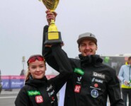 Erfolgreiche Finnen: Minja Korhonen (FIN) und Ilkka Herola (FIN), (l-r), standen als Zweite und Erster auf dem Podium.