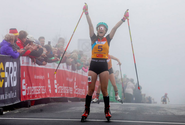 Ema Volavsek (SLO) gewinnt auf dem Fichtelberg.