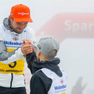 Respekt zwischen zwei großen Sportlern: Johannes Rydzek (GER), Ilkka Herola (FIN), (l-r).