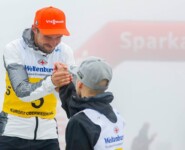 Respekt zwischen zwei großen Sportlern: Johannes Rydzek (GER), Ilkka Herola (FIN), (l-r).