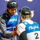 Respekt und Glückwunsch: Ryota Yamamoto (JPN), Franz-Josef Rehrl (AUT), (l-r).