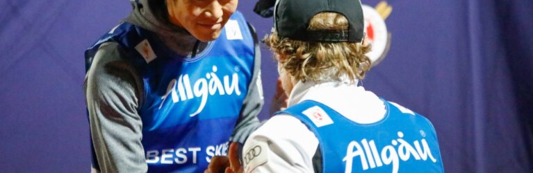 Respekt und Glückwunsch: Ryota Yamamoto (JPN), Franz-Josef Rehrl (AUT), (l-r).