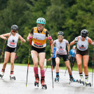 Die Verfolgerinnen: Minja Korhonen (FIN), Ema Volavsek (SLO), Lena Brocard (FRA), Daniela Dejori (ITA), (l-r)