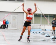 Nathalie Armbruster (GER) gewinnt ihren ersten Sommer Grand Prix.