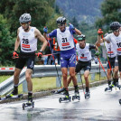 Zwei der schnellsten Läufer: Eero Hirvonen (FIN), Samuel Costa (ITA), Stefan Rettenegger (AUT)