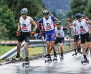 Zwei der schnellsten Läufer: Eero Hirvonen (FIN), Samuel Costa (ITA), Stefan Rettenegger (AUT)