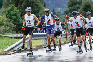 Zwei der schnellsten Läufer: Eero Hirvonen (FIN), Samuel Costa (ITA), Stefan Rettenegger (AUT)