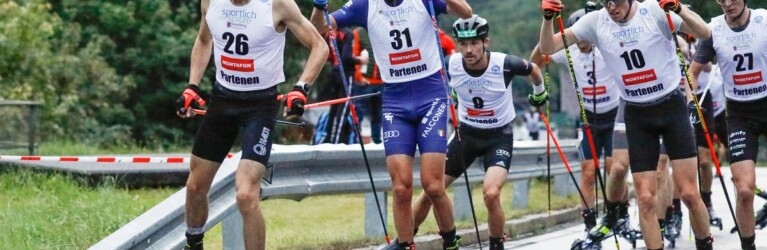 Zwei der schnellsten Läufer: Eero Hirvonen (FIN), Samuel Costa (ITA), Stefan Rettenegger (AUT)