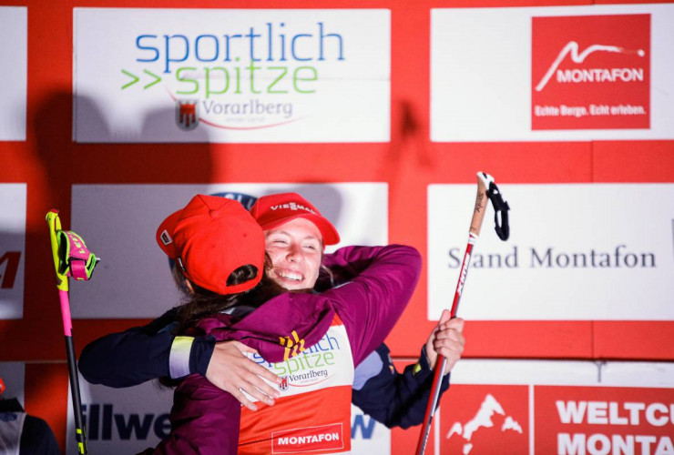 Das deutsche Team feierte einen Doppelsieg mit Jenny Nowak (GER) und Nathalie Armbruster (GER), (l-r).