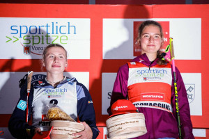 Das deutsche Team feierte einen Doppelsieg mit Jenny Nowak (GER) und Nathalie Armbruster (GER), (l-r).