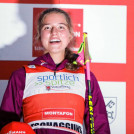 Strahlende Siegerin: Nathalie Armbruster (GER) nach ihrem ersten Grand Prix-Sieg