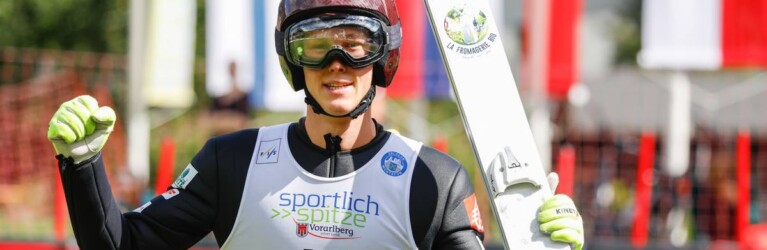 Mit Gael Blondeau (FRA) freute sich ein weiterer Franzose über seinen Sprung.