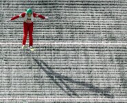 Eero Hirvonen (FIN) zeigte mit 106 Metern die größte Weite des Tages.